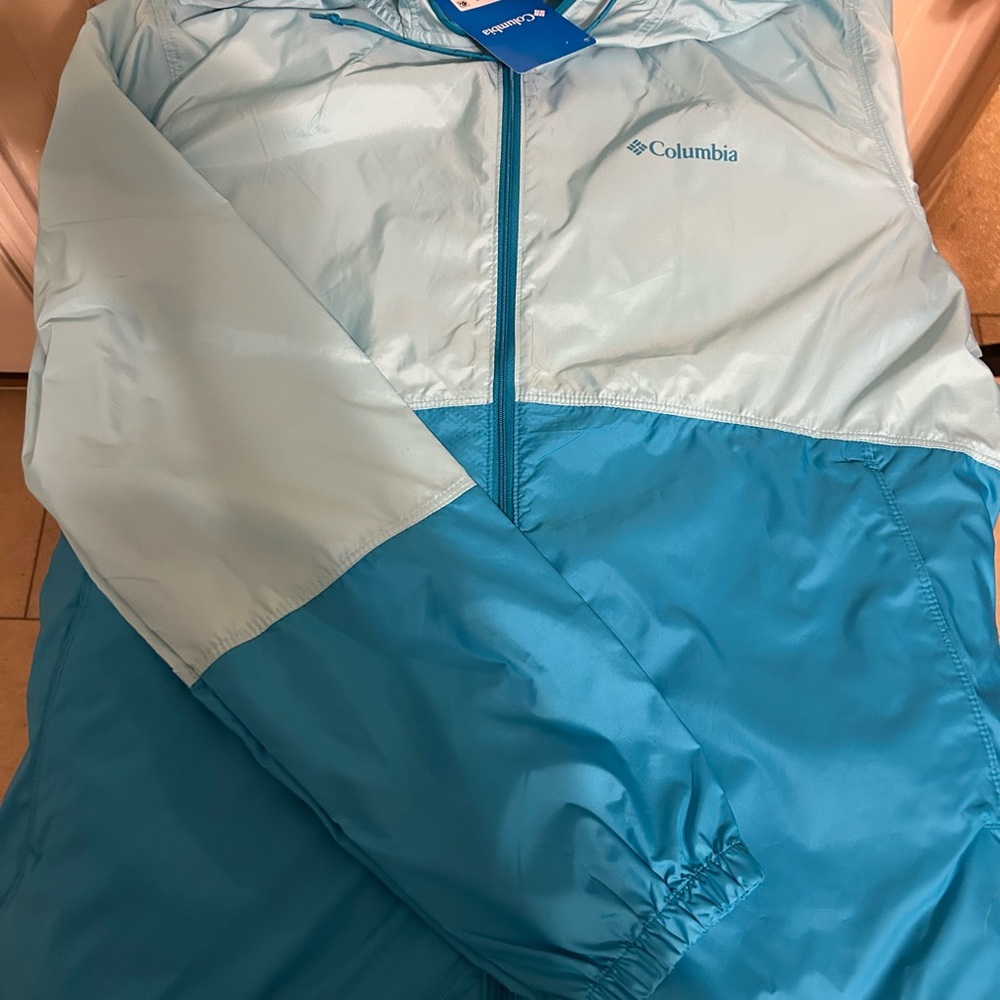 NWT Columbia Flash Forward Windbreaker Jacket-Blue Colorblock /Size XL